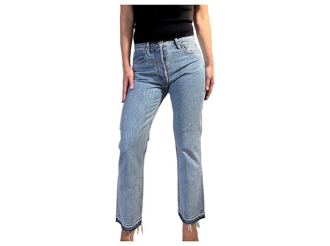 Jeans Helmut Lang azul claro de algodón 