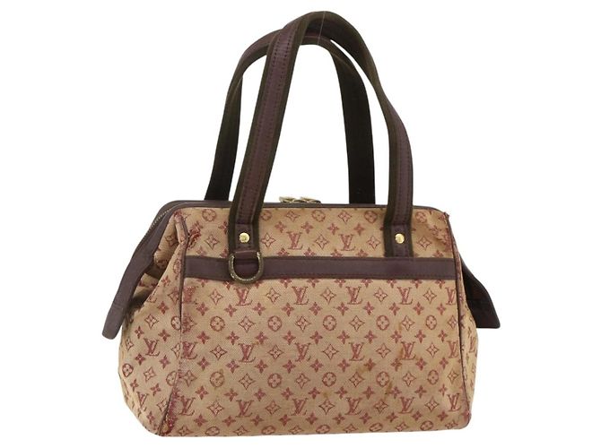 LOUIS VUITTON Monogram Mini Josephine PM Borsa a Mano Rossa M92216 LV Auth bs34631 Rosso