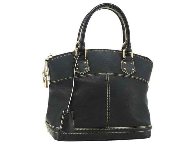LOUIS VUITTON Borsa a Mano Suhari Lockit PM in Pelle Nera M91888 LV Auth ka4094A Nero