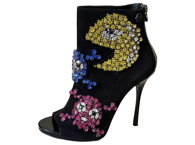 Botins com cristais Philipp Plein Preto