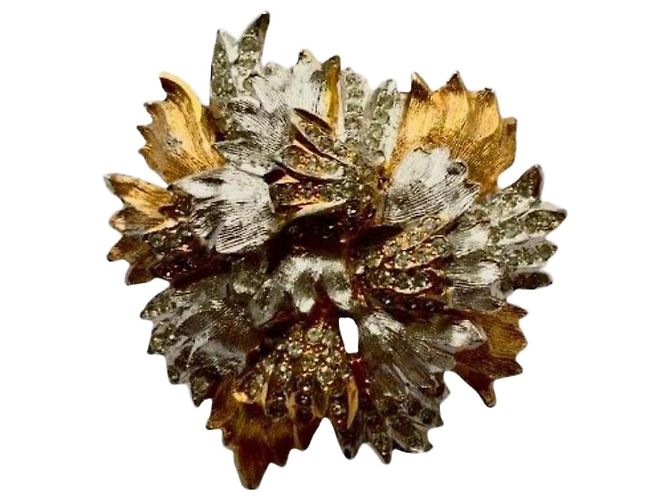 Spilla Pierre Cardin Floreale Sole Oro e Argento D'oro Rame