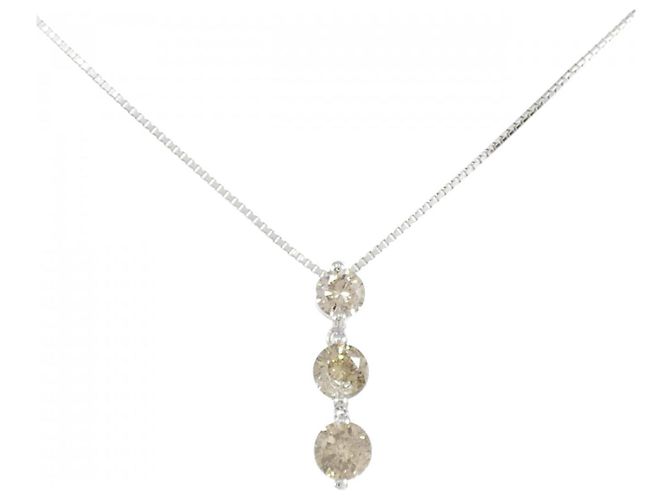 Autre Marque Au750 Diamant-Halskette Silber