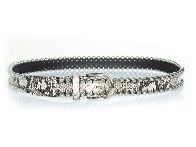 Isabel Marant, Zap belt with studs and snake print Multiple colors