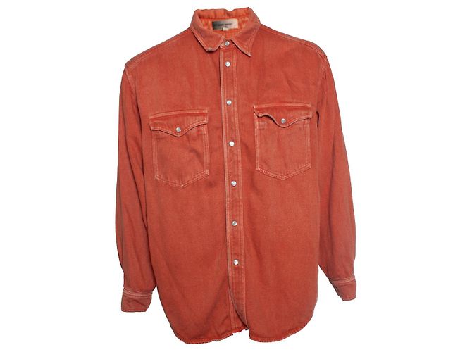 Camisa de denim naranja Isabel Marant
