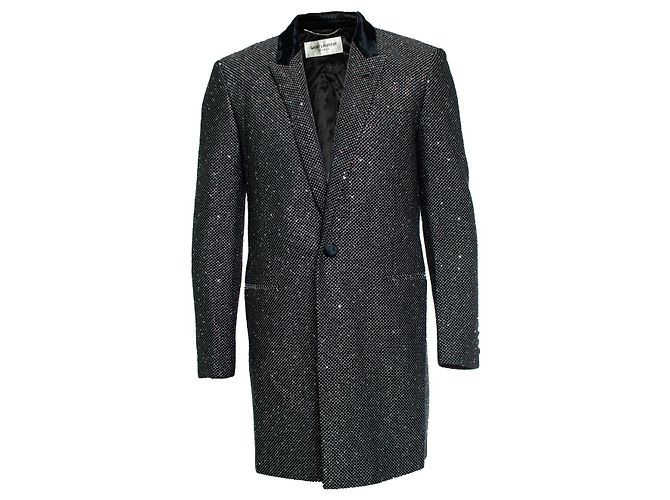 Saint Laurent, Long glitter sequins blazer jacket Multiple colors