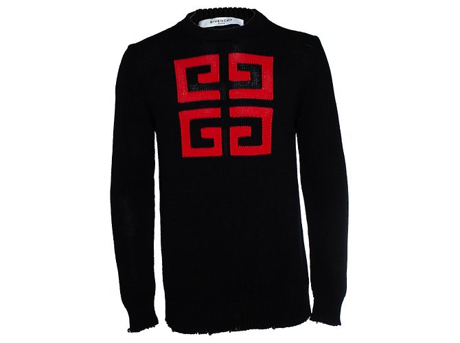 Logo Baumwollstrickpullover von Givenchy Mehrfarben 