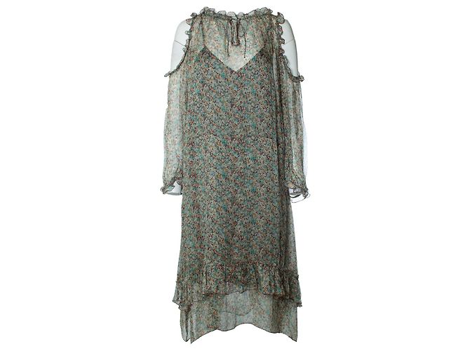 Vestido deluxe de seda con estampado de arrecife Zadig & Voltaire Multicolor 
