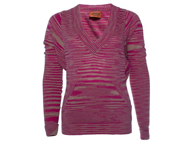 Missoni, suéter listrado em rosa e bege Multicor