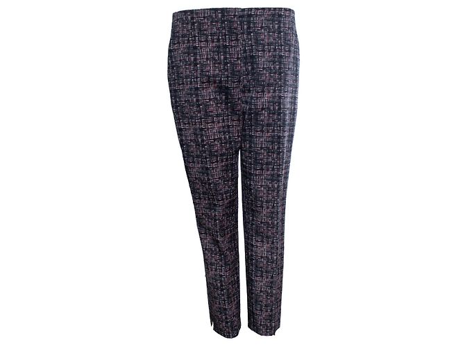 Calça estampada gráfica verde e rosa Prada Multicor