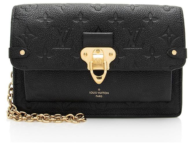 Cartera de Cadena Vavin Monogram Empreinte Louis Vuitton Negro