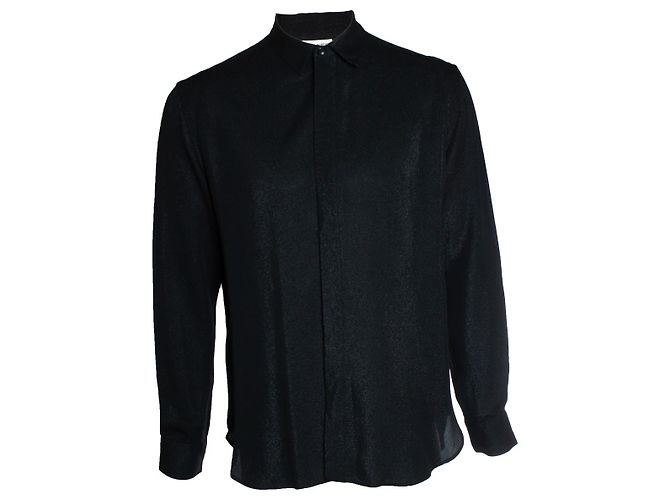 Camicia nera glitter Saint Laurent Nero