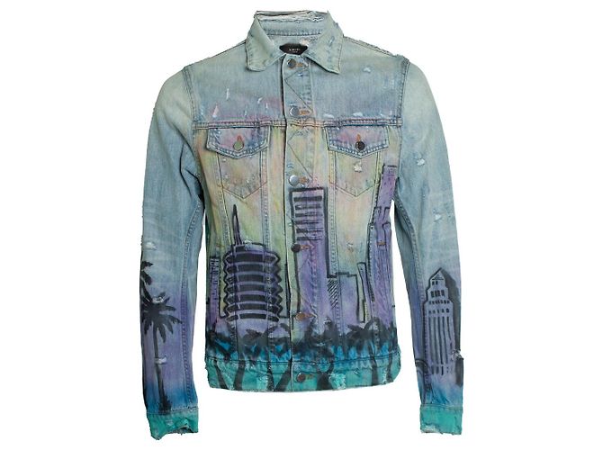 Giacca in denim Amiri, Metropolitan Hollywood Multicolore