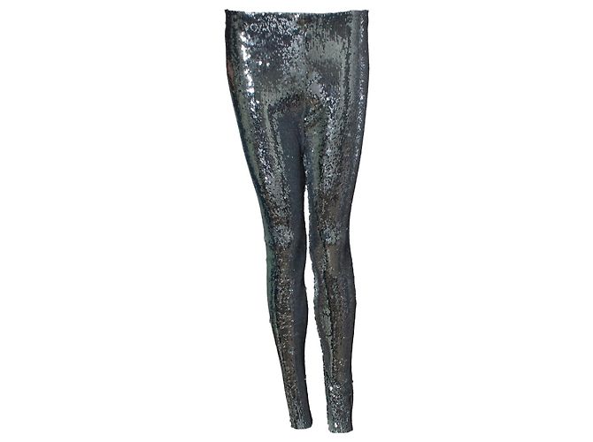 Isabel Marant, sequinned metallic legging Silvery