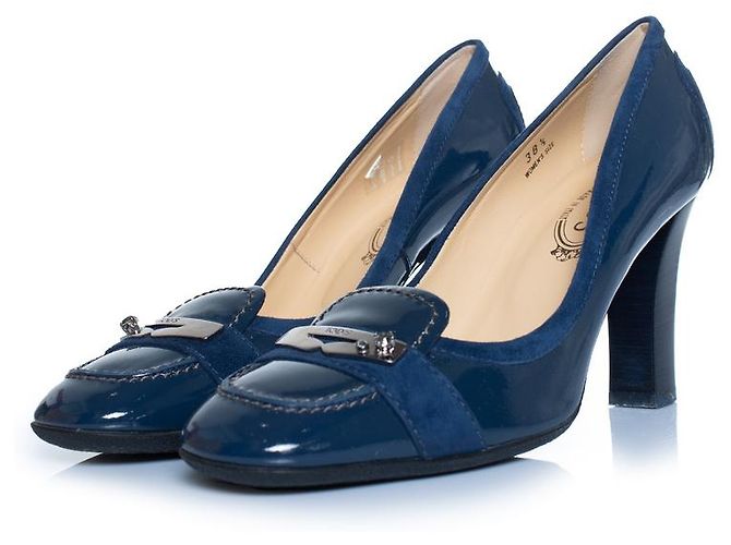 Tod's Tod’s, sapato loafer de couro envernizado Azul