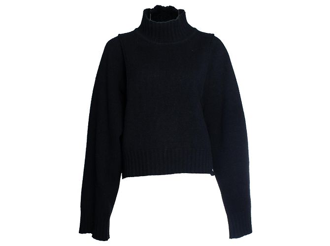 Jil Sander, Strickpullover mit Rollkragen Schwarz 