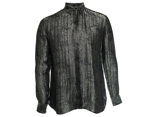 Camicia floreale in jacquard tessuto Saint Laurent 2018 Multicolore