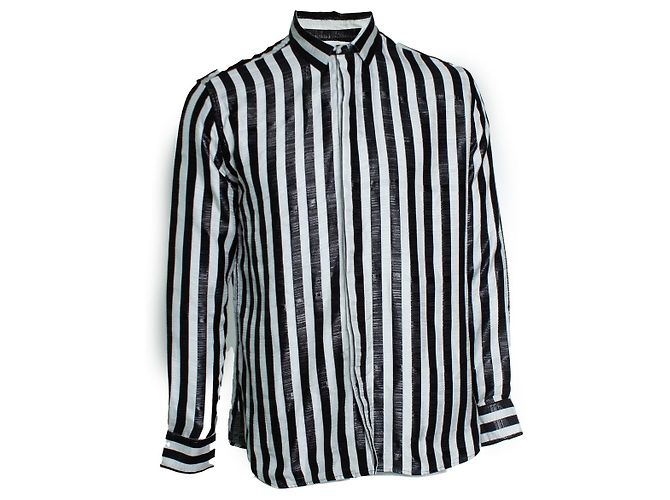 Camicia a righe bianca e nera Saint Laurent 2019 Multicolore