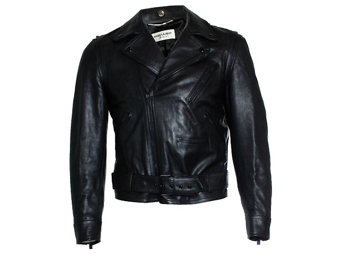 Saint Laurent, FW14 black leather biker