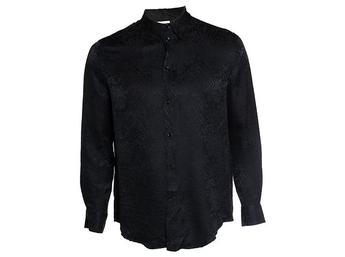 Céline Celine, Lizard printed shirt in black