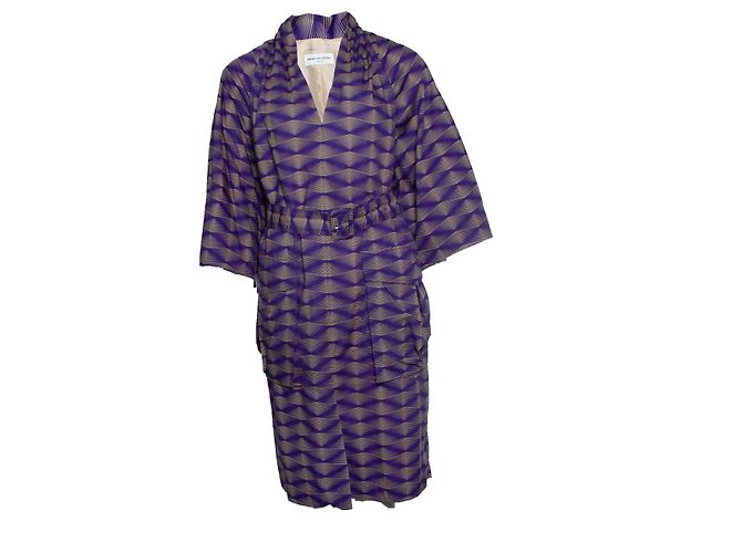 Robe mini en popeline imprimée Tanisha de Dries van Noten Violet
