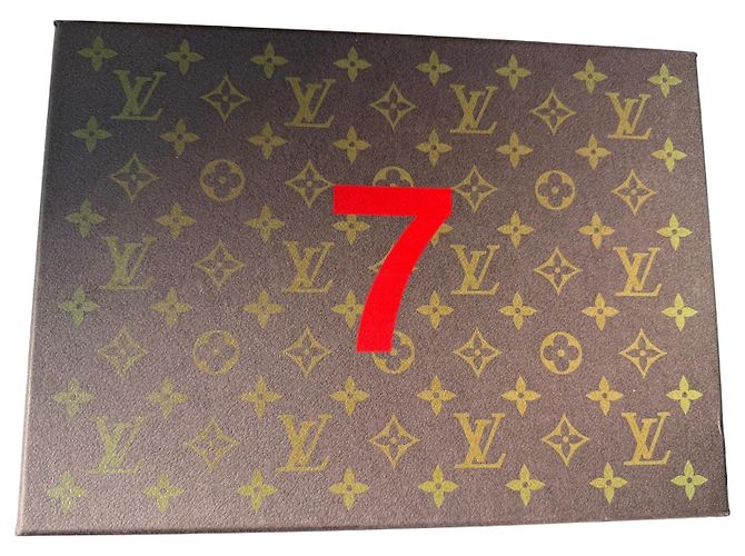 Quebra-cabeça Jigsaw Monogram Louis Vuitton Virgil Abloh SS 2022 na caixa Marrom Vermelho