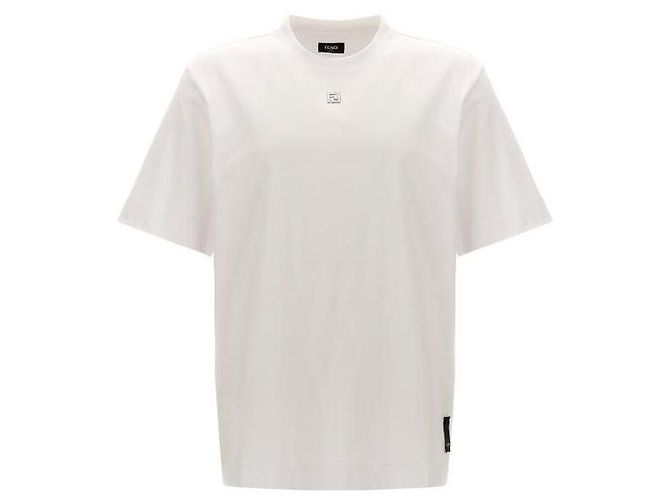 Fendi Metal FF Baumwoll-T-Shirt Weiß