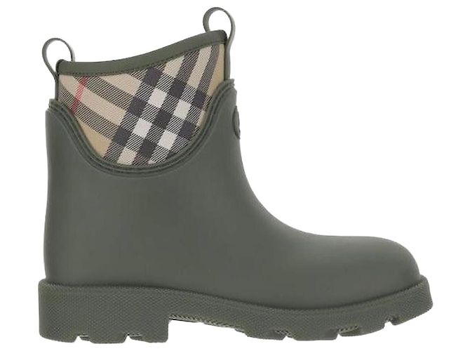 Burberry Rubber Marsh Stamp Low Boots Brown