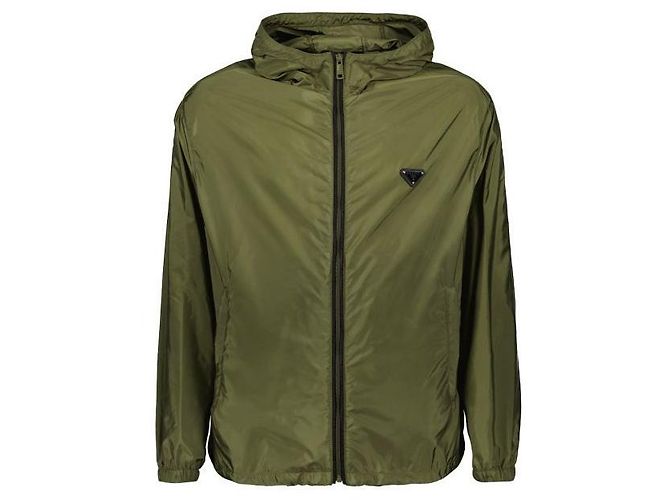 Prada Giacca Bomber in Re-Nylon D'oro