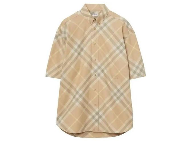 Burberry Camicia in cotone a scacchi Arancione 