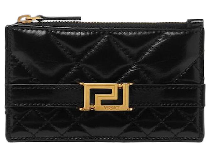Versace Porta tarjetas con cremallera Greca Goddess