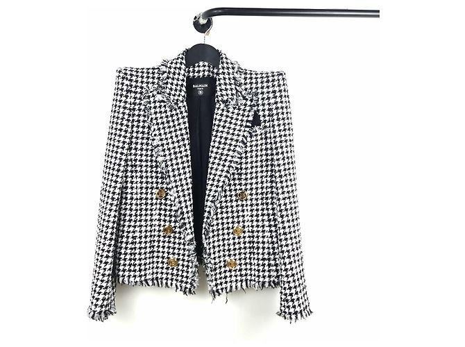 Balmain Giacca Blazer a Quadri