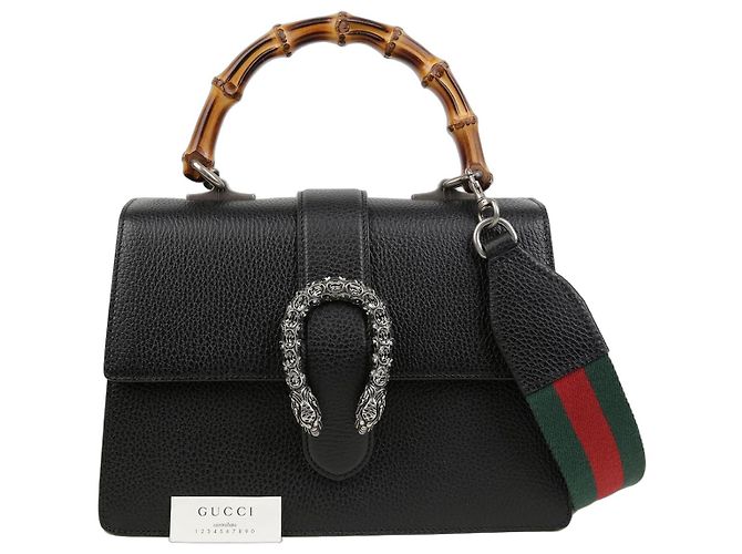 Gucci Bolsa de ombro com alça superior em bambu Dionysus Preto