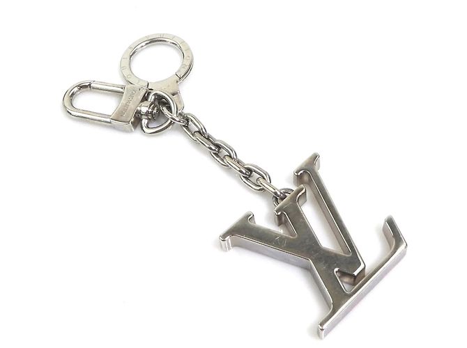 Chaveiro de metal prateado Louis Vuitton Prata