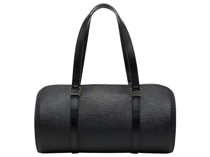 Louis Vuitton Epi Soufflot Handbag Black