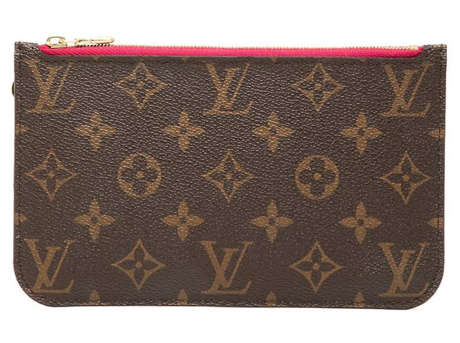Bolsa e pochete Monogram Neverfull Louis Vuitton Marrom