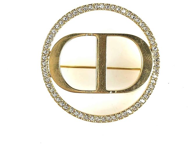 Dior Runde Brosche Golden 