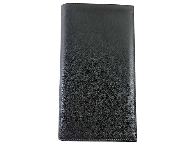 Hermès Cartera larga de twill Citizen Negro