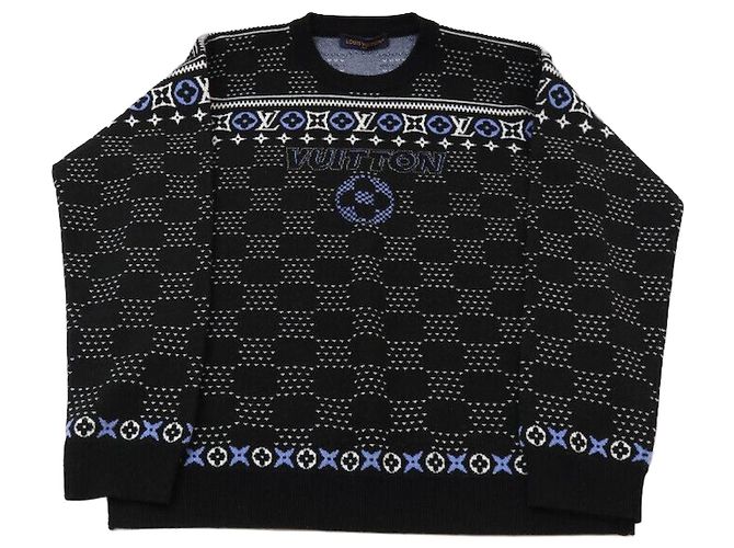 Louis Vuitton Jacquard Wool Pullover Knit XL Multiple colors
