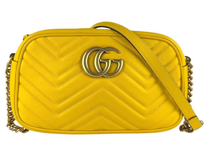 Borsa a tracolla Gucci GG Marmont D'oro Giallo