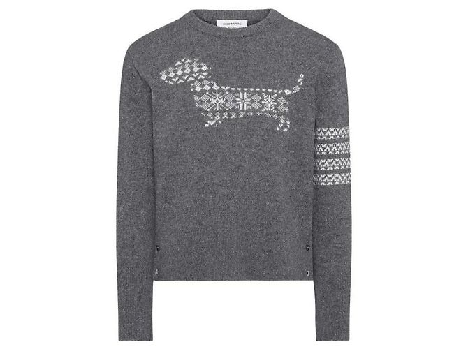 Thom Browne Merino Wool Holiday Hector Pullover Knit