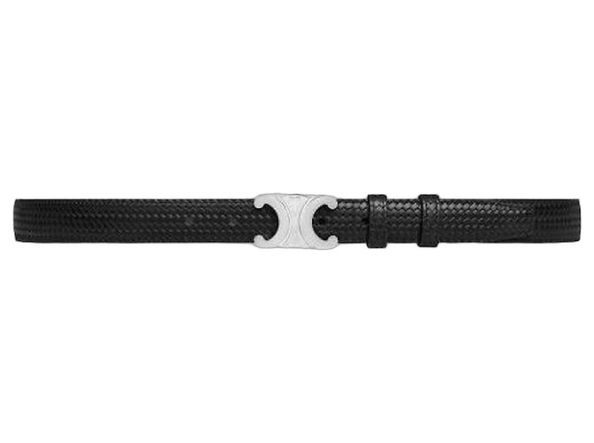 Céline Medium Belt in Braid Effect Black