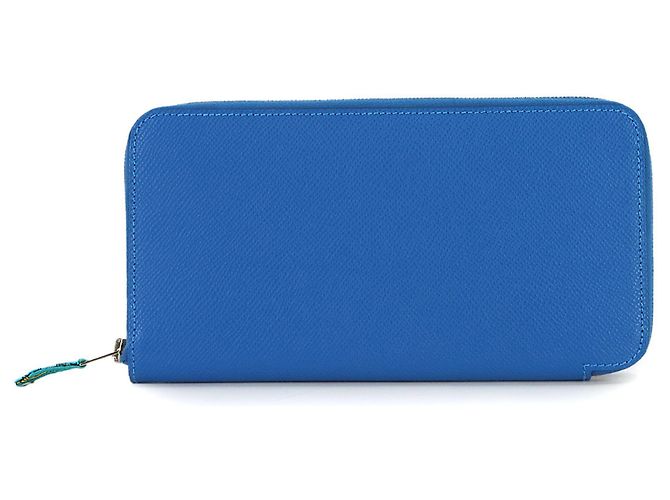 Hermès Hermes Azap Long Silkin Round Wallet Blue