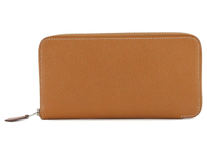 Hermès Hermes Azap Long Silkin Round Wallet Brown