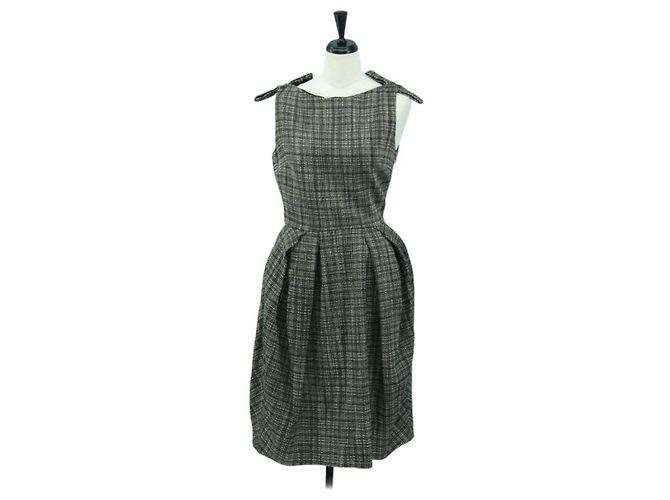 Christian Dior Einteiler aus Beige Tweed Auth 174766A