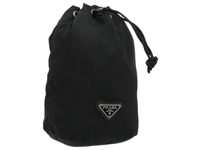 PRADA Tasche aus schwarzem Nylon mit Silber authentisch bs34472