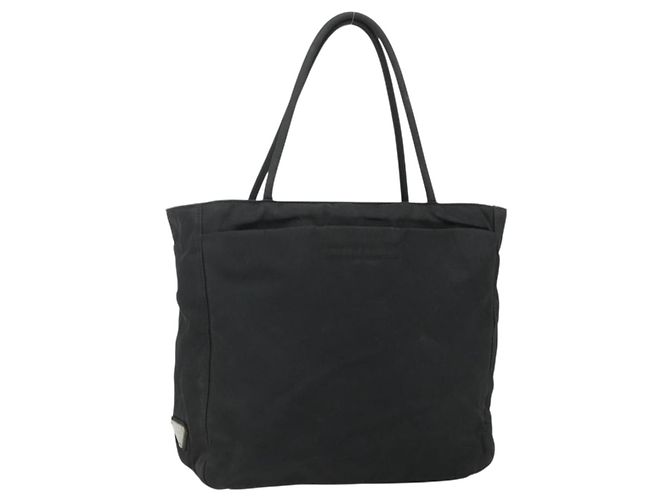 Borsa Tote Prada in nylon nero Auth 176646