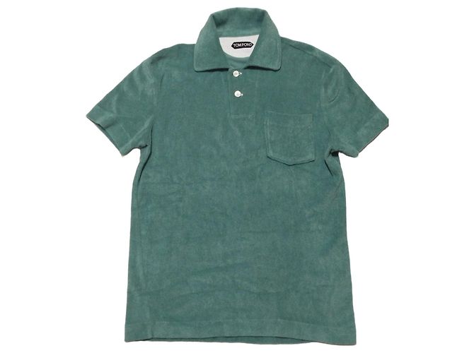 Polo Tom Ford de algodón verde