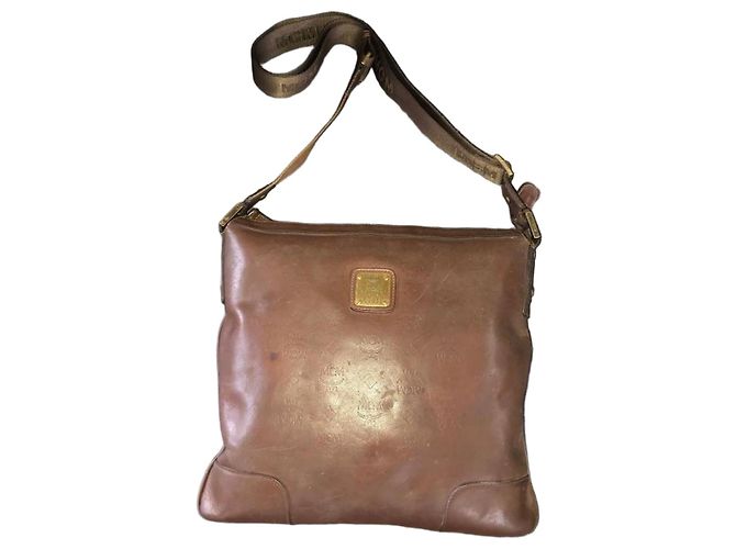 MCM Visetos Shoulder Bag Brown