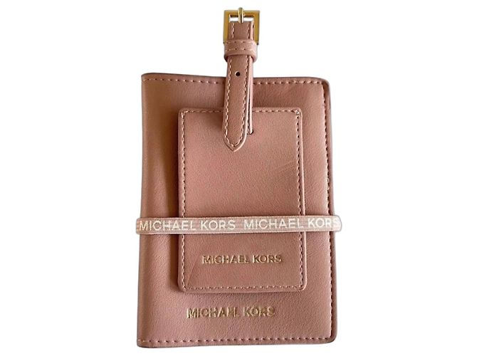 Conjunto de viagem em couro Michael Kors Rosa
