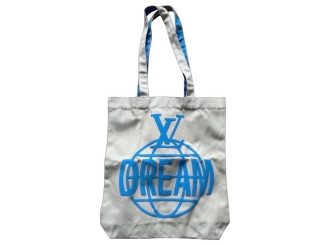 Bolso Tote Louis Vuitton LV Dream Exhibition Beige Azul claro